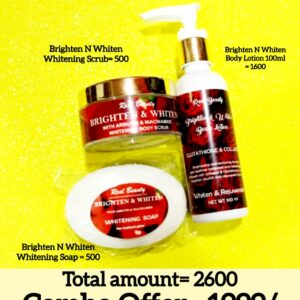Combo 13 (Brighten & Whiten Scrub + Brighten & Whiten Soap + Brighten & Whiten Body Lotion 100ml)