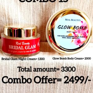 Combo 15 (Bridal Glam Night Cream + Glow Bomb Body Cream)