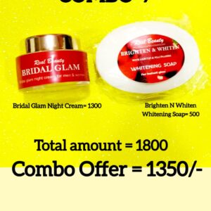 Combo 7 (Bridal Glam Night Cream + Brighten & Whiten Soap)