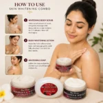 Real Beauty Brighten & Whiten Skin Care Combo | Whitening Soap, Body Scrub & Body Lotion | Complete Body Care Kit - Image 2