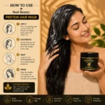 Protein Hair Mask for Dry & Damaged Hair | Smooth, Soft & Healthy Hair | Real Beauty - Image 4