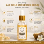 Real Beauty 24K Gold Luxurious Serum – Radiance & Glow Face Serum for Bright, Hydrated Skin - Image 4