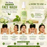 Real Beauty Ultra Glow Face Wash with Cucumber Extract & Glutathione | Deep Cleansing & Brightening Face Cleanser | Refreshing Daily Face Wash | 85ml - Image 4